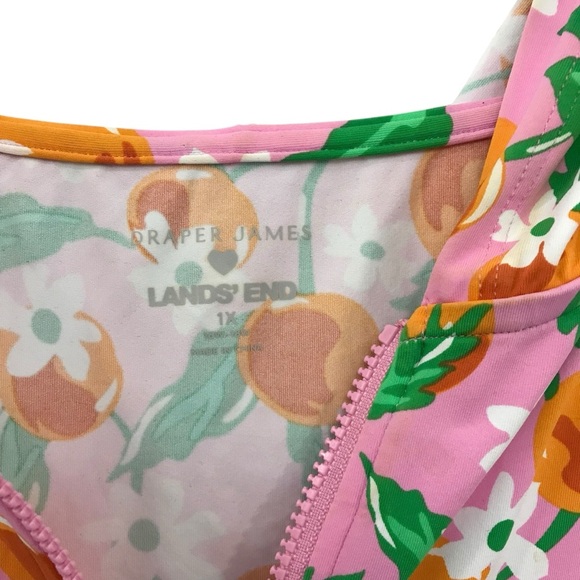 Draper James Lands End Long Sleeve Full Zip Hooded Rashguard Sz 1X - Picture 3 of 4